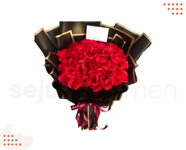  Rose Red Flower - Artificial Bouquet