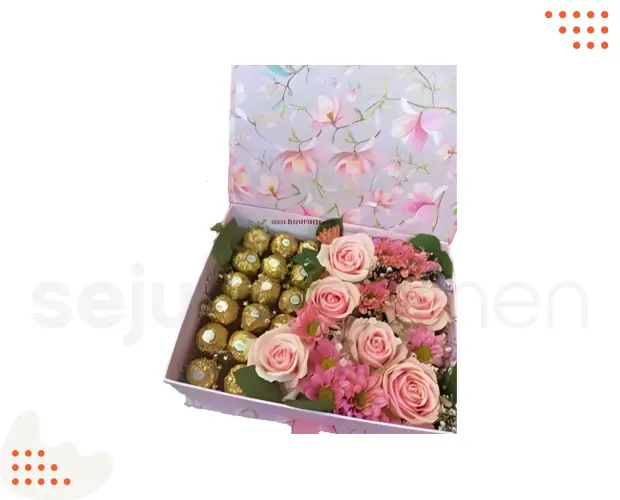  ChocoFlower Delight - Flowers Box