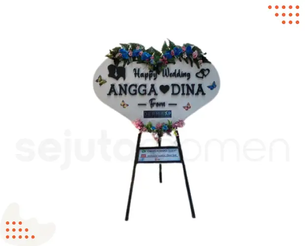 Rustic Bulat - Papan Bunga